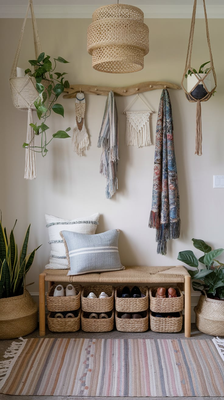 12 Boho Entryway Ideas to Instantly Warm Up Your Home - Naturally ...