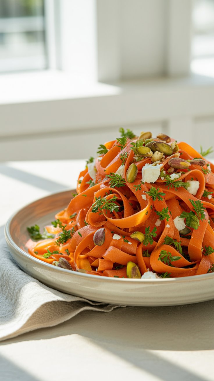 How to Make the Most Vibrant Carrot Ribbon Salad - Naturally Balanced Eats