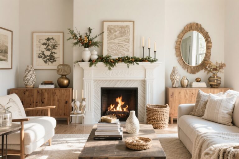 7 Fireplace Decor Ideas That Instantly Upgrade Your Cozy Factor