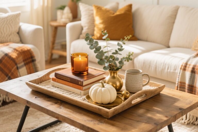 7 Fall Coffee Table Decor Tray Ideas You’ll Want to Copy Right Now