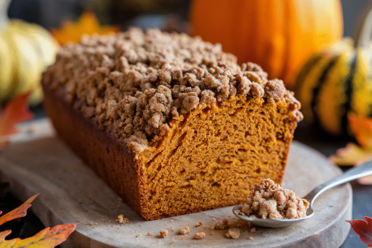 This Pumpkin Bread with Streusel Topping Is the Cozy Flex Your Fall Craves