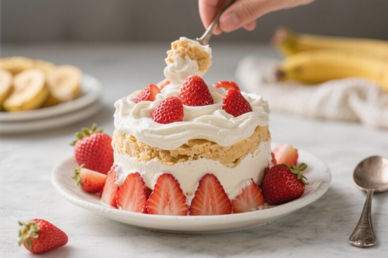 Strawberry Banana Pudding Dream – No-Bake Dessert That Disappears in Minutes (But Takes 10 to Make)