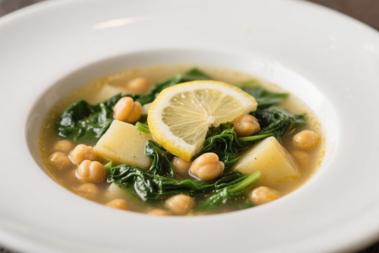 This Lemony Chickpea Soup With Spinach & Potatoes Turns 20 Minutes Into “Whoa, That’s Dinner?”