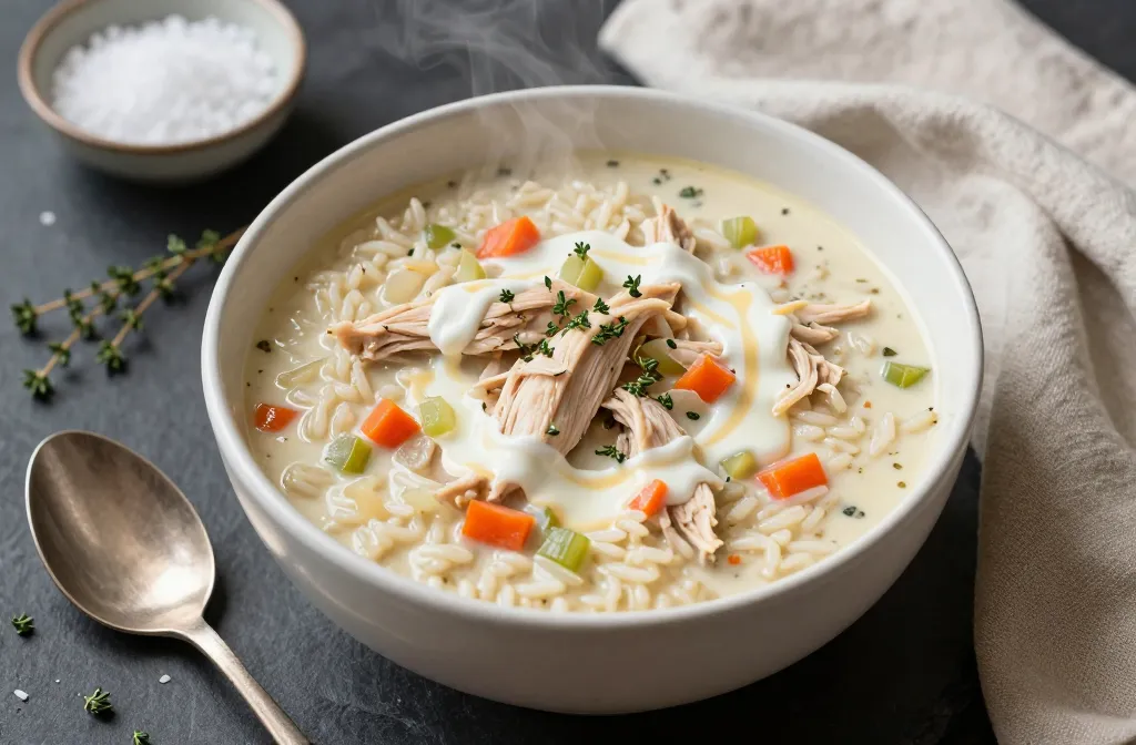Creamy Chicken and Rice Soup That Actually Slaps