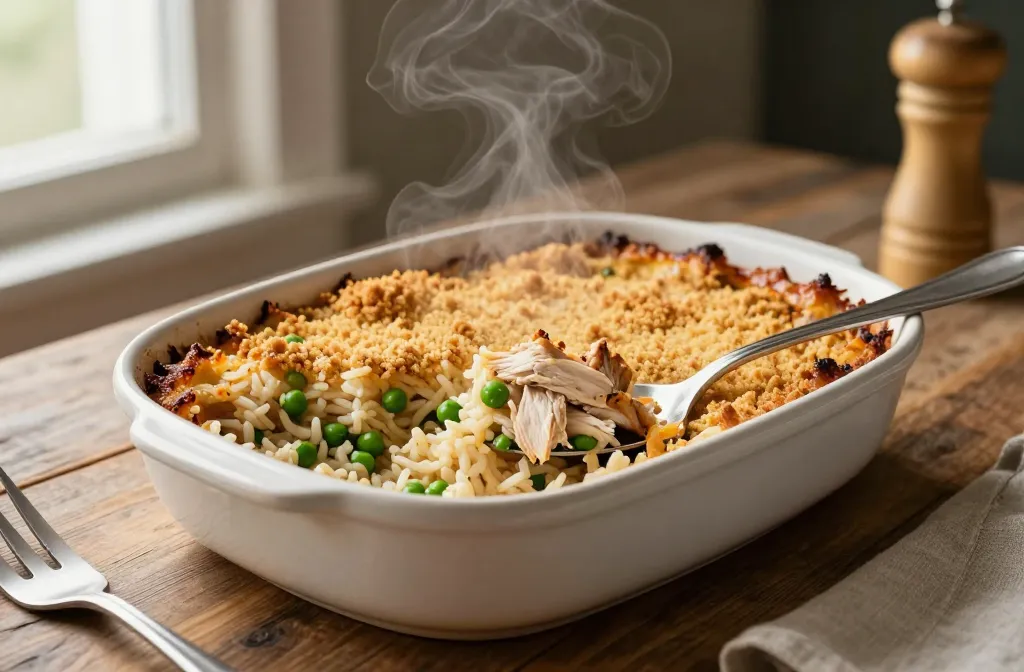 Old-School Chicken and Rice Casserole That Hugs Back