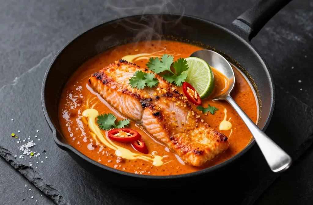 One-Pan Coconut Curry Salmon with Garlic Butter That Slaps