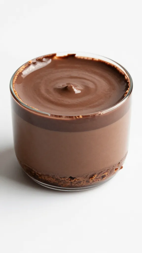 spoonful of layered hot chocolate lush showing crust and pudding