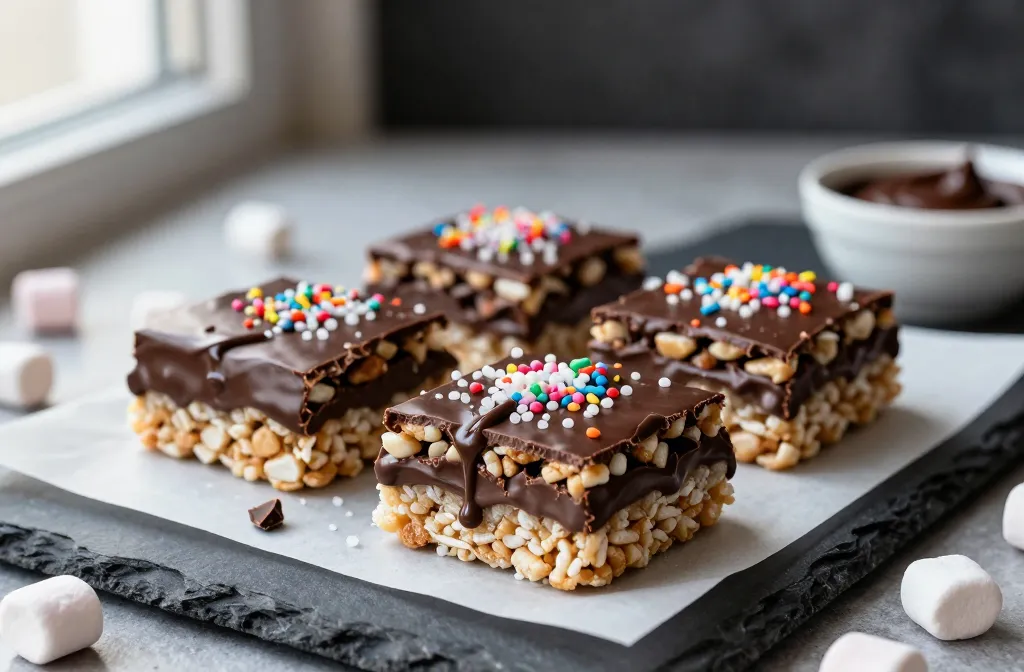 Irresistible Rice Krispie Treats Dipped in Chocolate