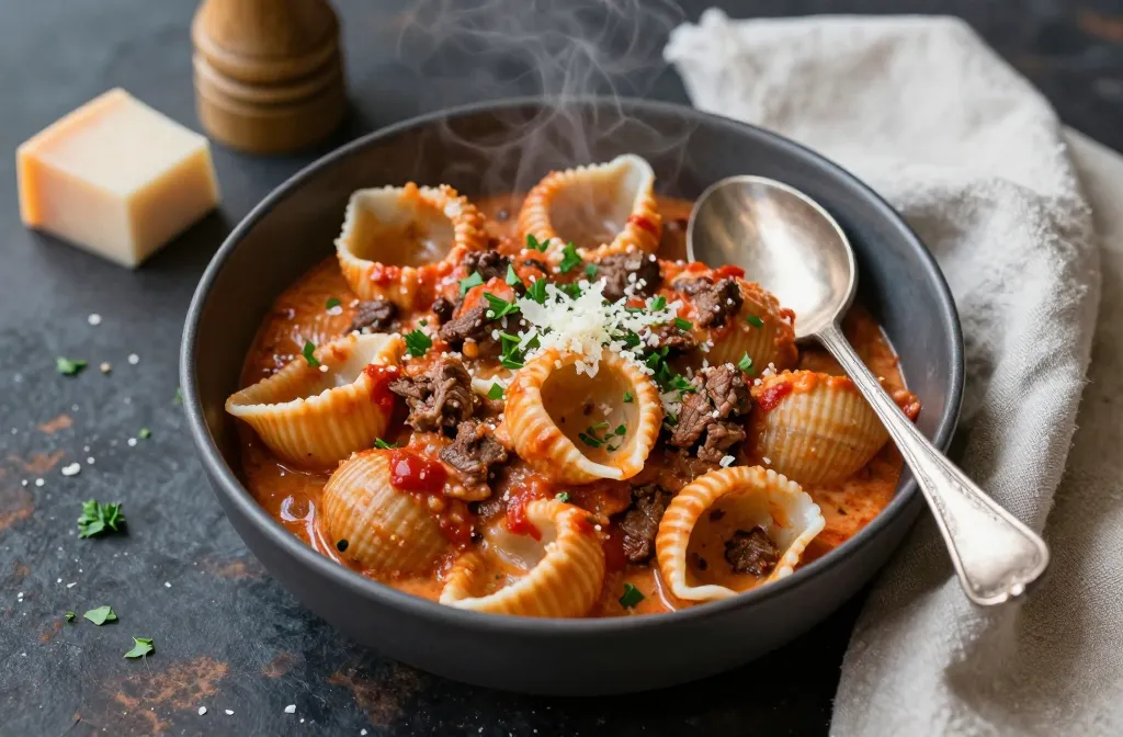 Creamy Beef and Shells That Vanish From the Bowl