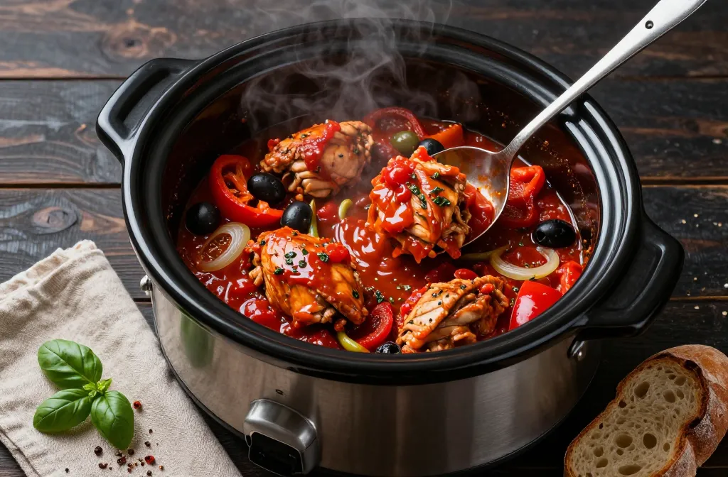 Crock Pot Chicken Cacciatore That Basically Cooks Itself