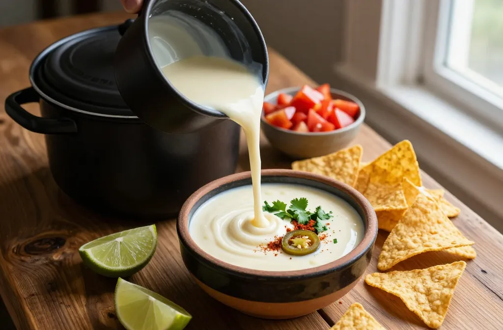 Crockpot White Queso That Melts Hearts and Chips