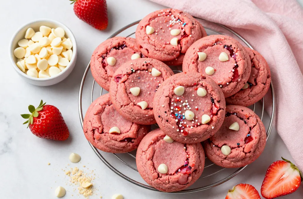 Irresistible 7 Strawberry Cake Cookies Ideas for Soft and Chewy Treats