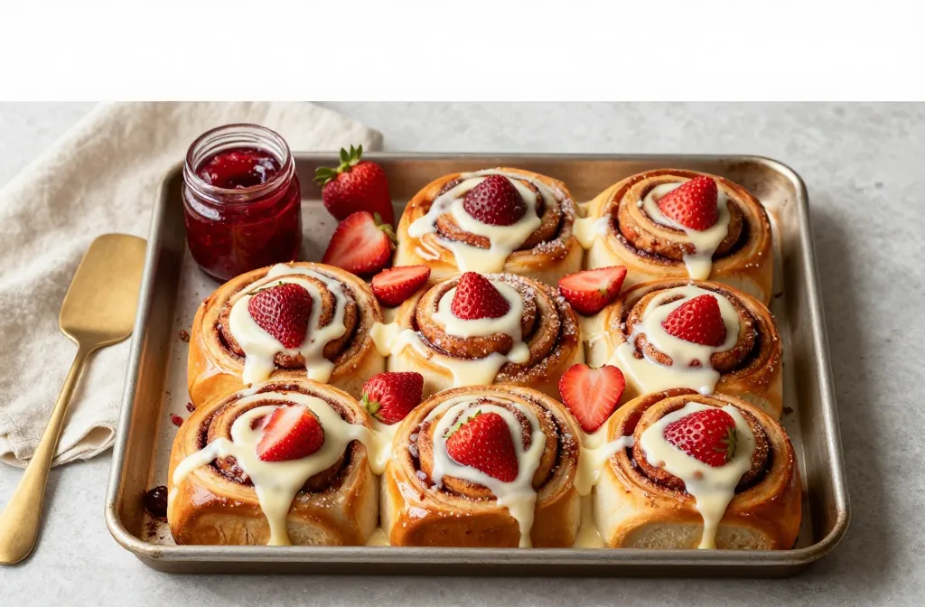 Strawberry Cinnamon Rolls That Taste Like Summer