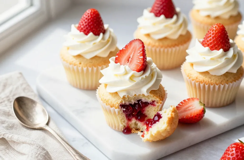 Strawberry Shortcake Cupcakes That Taste Like Sunshine