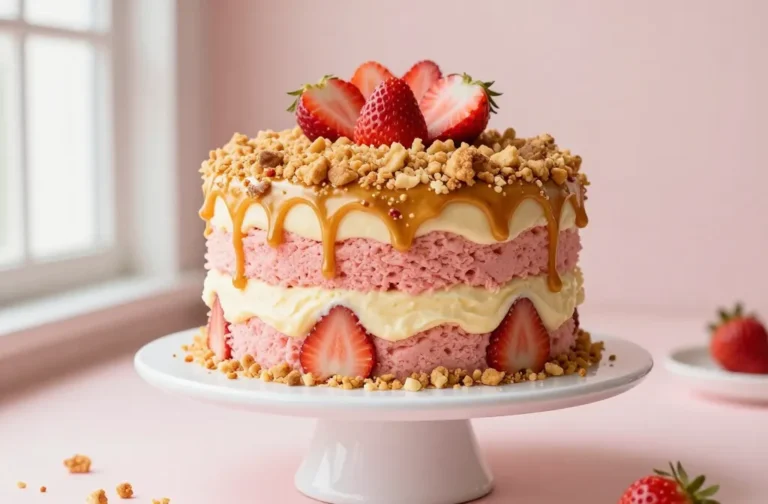 Strawberry Crunch Cake That Tastes Like Childhood Joy