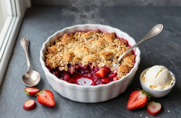 Strawberry Rhubarb Crisp That Slaps Every Time