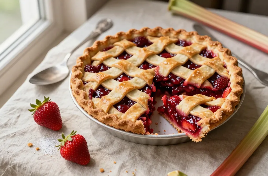 Strawberry Rhubarb Pie That Sings, Not Sags