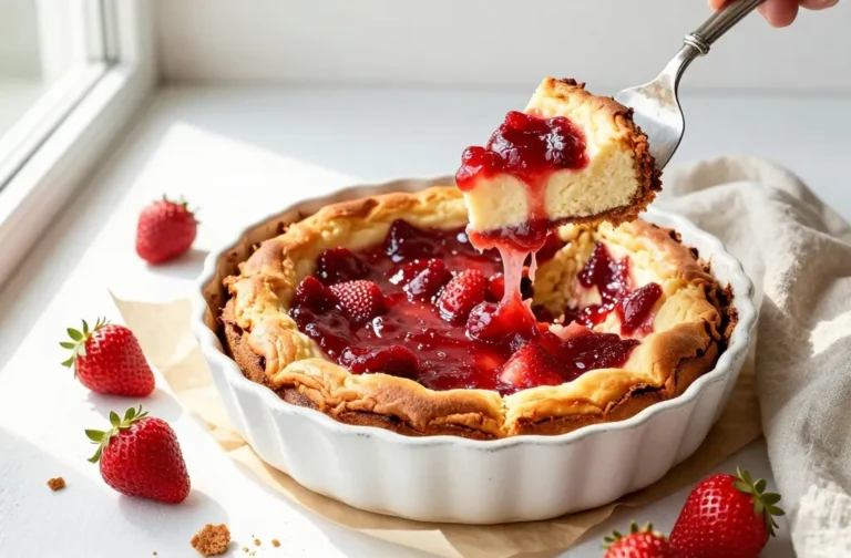 Irresistible Strawberry Cheesecake Dump Cake in Minutes