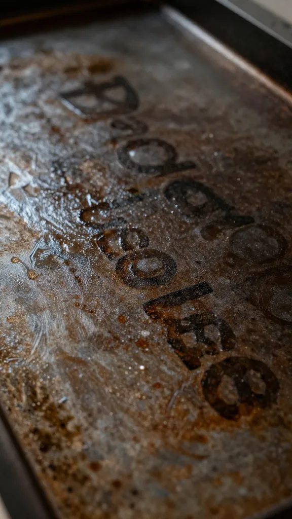 closeup seasoned Blackstone griddle surface with sheen and patina