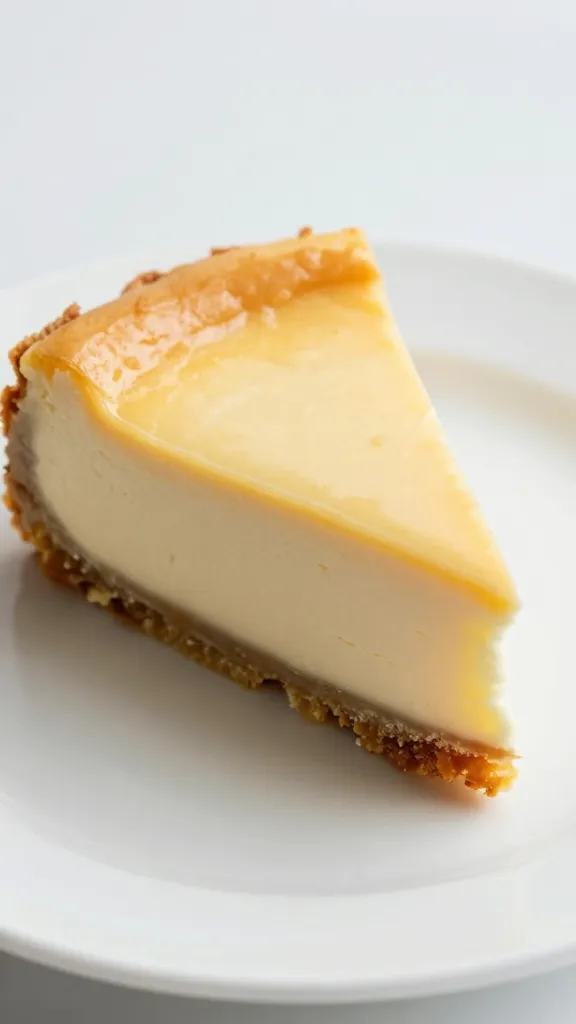 closeup slice of keto cheesecake on white ceramic plate