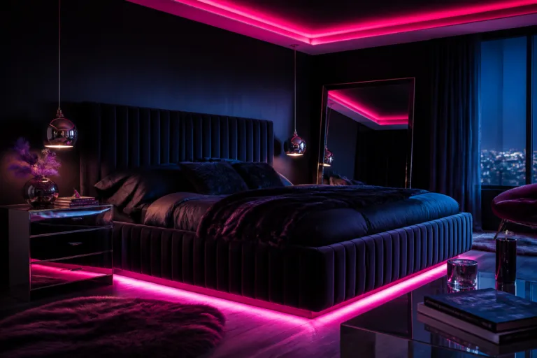 Turn Heads with 9 Baddie Bedroom Ideas with Led Lights, Mirrors and Glam Decor