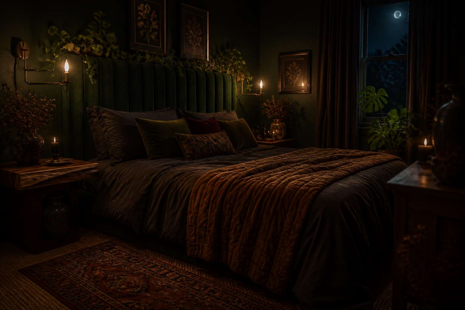 8 Dark Boho Bedroom Ideas with a Warm and Moody Vibe Tonight