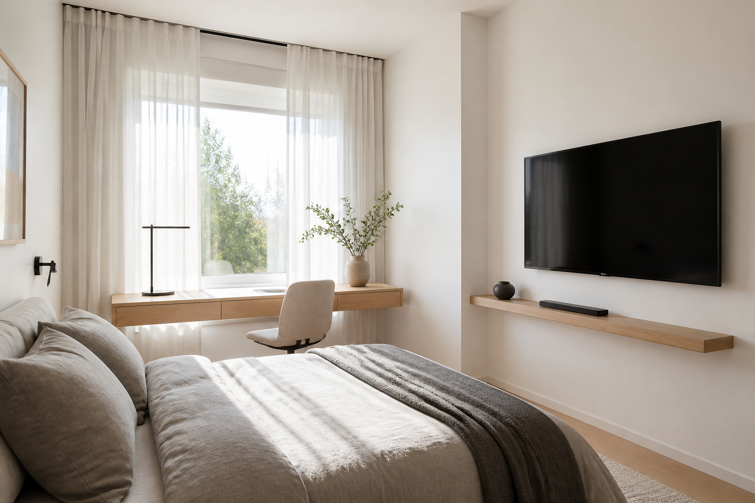 Genius 9 Small Bedroom Layout Ideas with a Desk and Tv