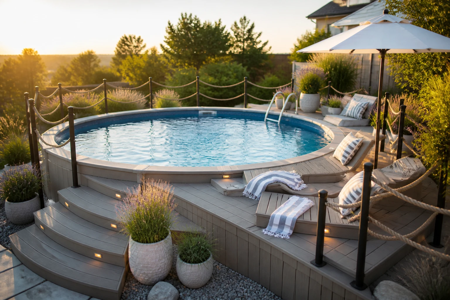 Viral 9 Above Ground Pool Deck Ideas for a Cozy Backyard Oasis Now