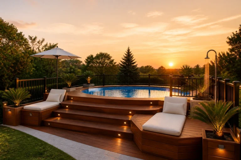 7 Above Ground Pool Deck Ideas That Look Absolutely Stunning Now