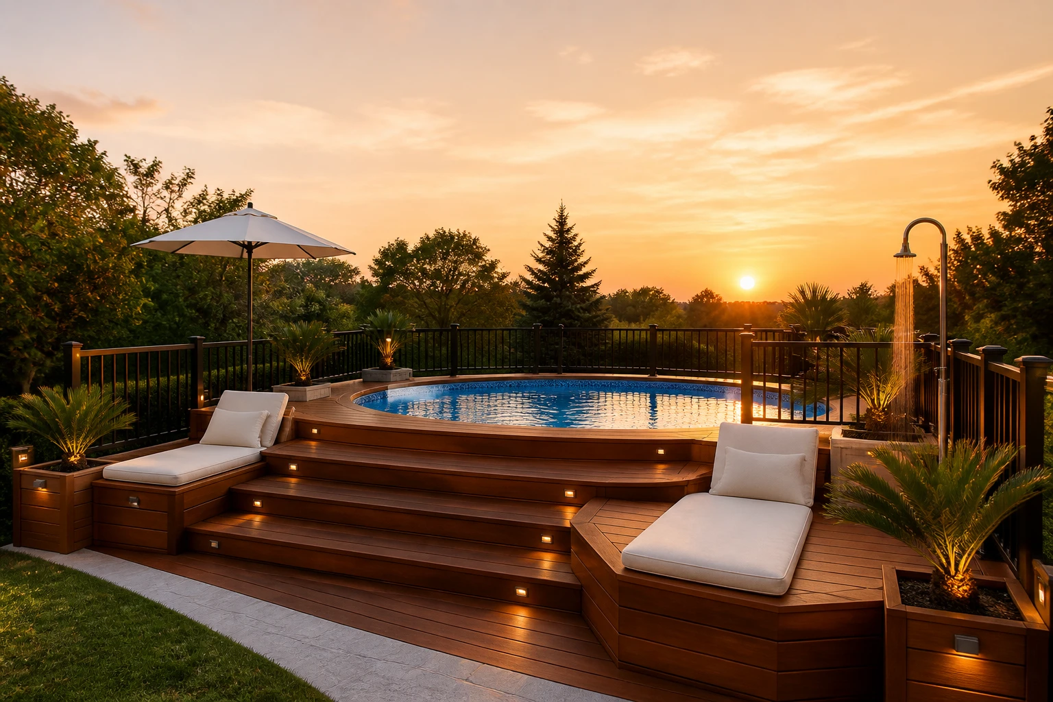 7 Above Ground Pool Deck Ideas That Look Absolutely Stunning Now